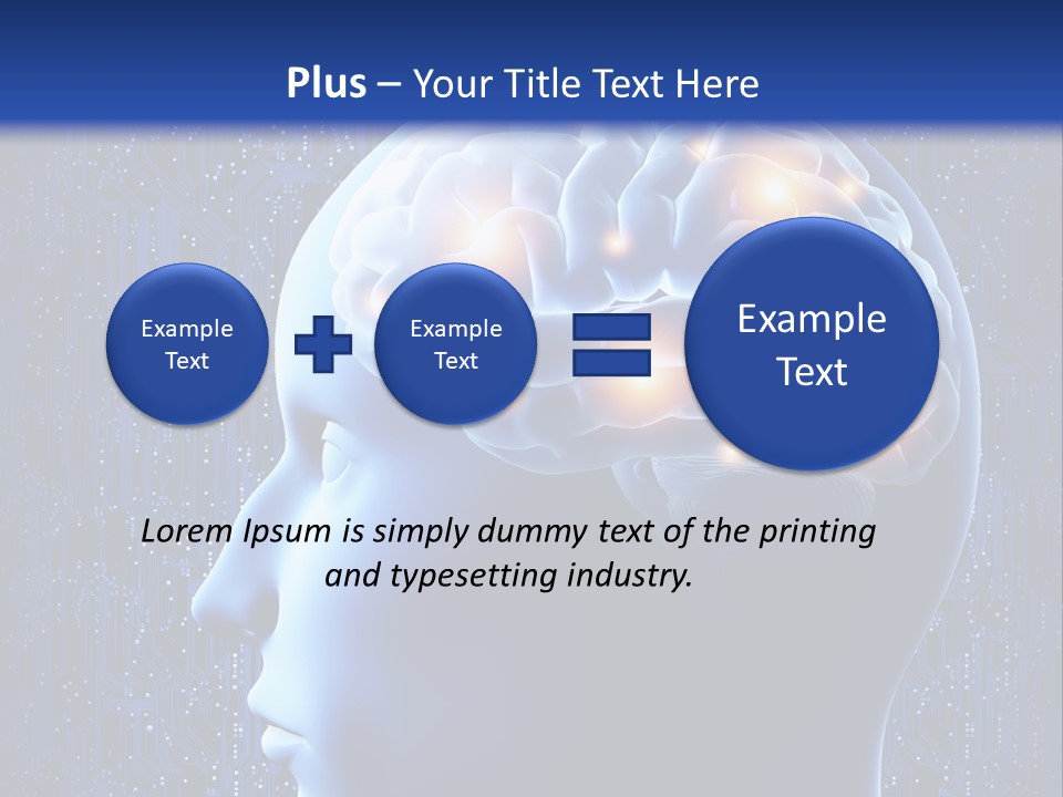 A Human Head With A Circuit Board In The Background PowerPoint Template