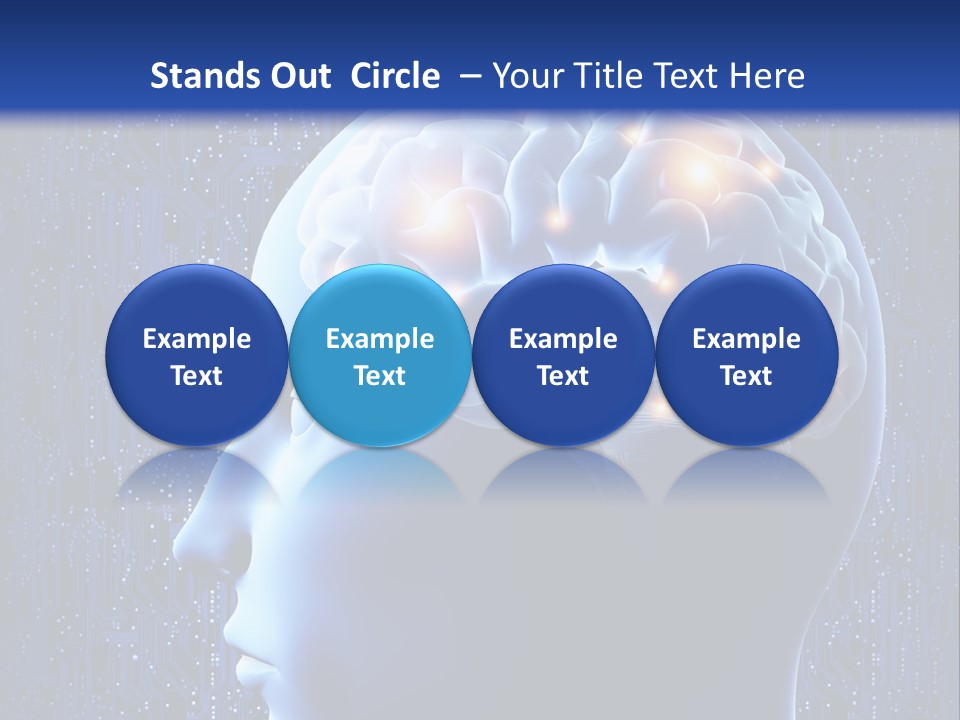A Human Head With A Circuit Board In The Background PowerPoint Template