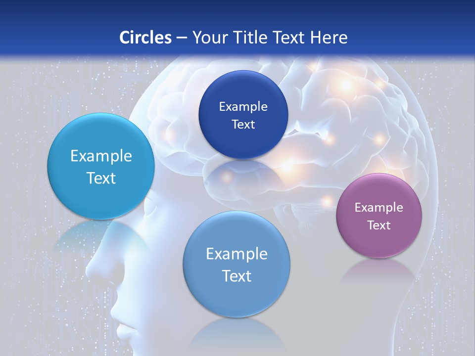 A Human Head With A Circuit Board In The Background PowerPoint Template
