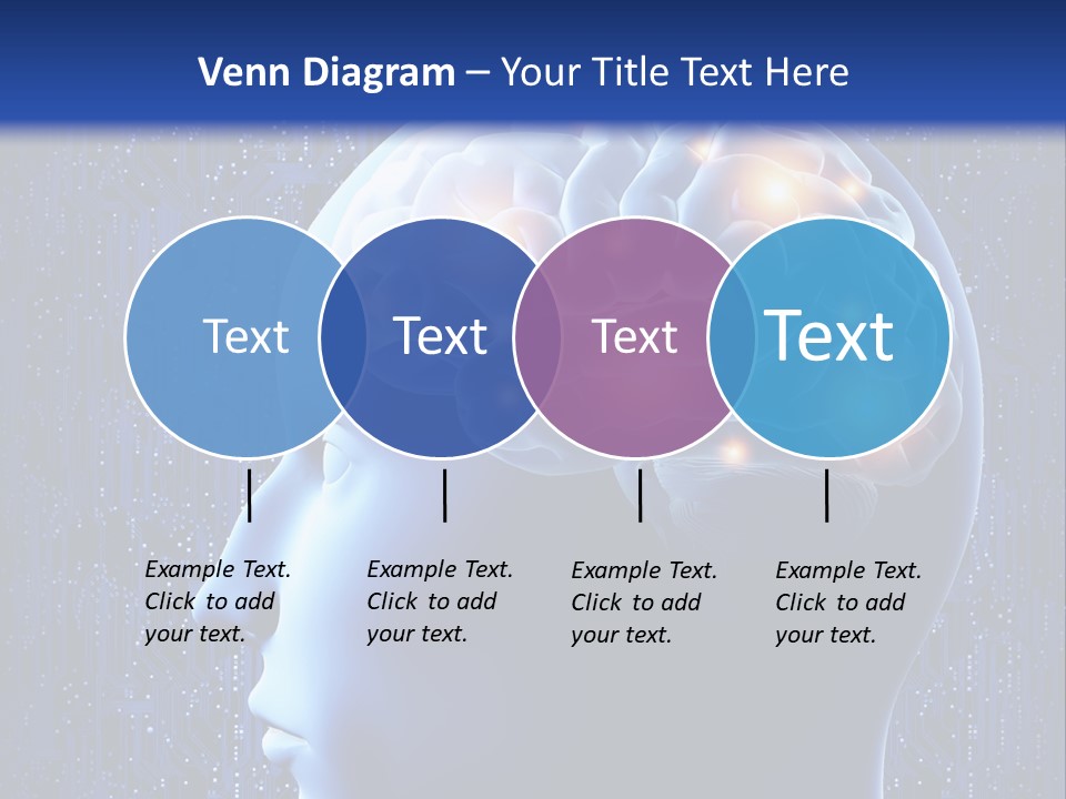 A Human Head With A Circuit Board In The Background PowerPoint Template