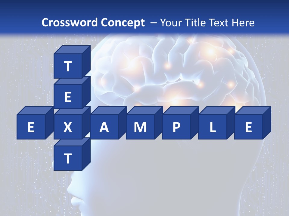 A Human Head With A Circuit Board In The Background PowerPoint Template
