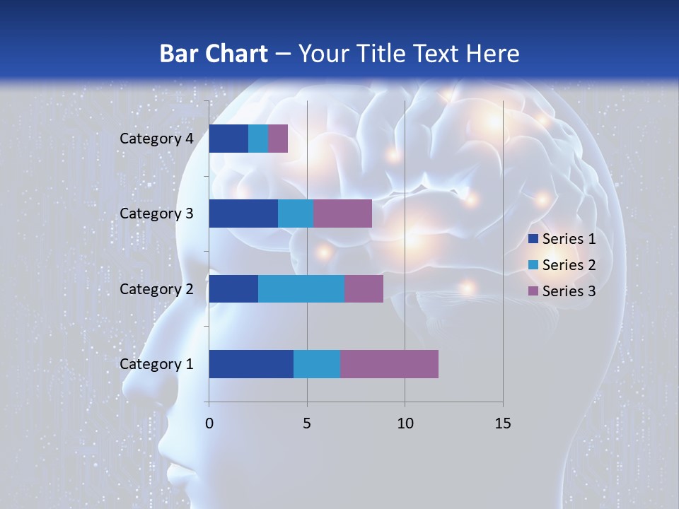 A Human Head With A Circuit Board In The Background PowerPoint Template