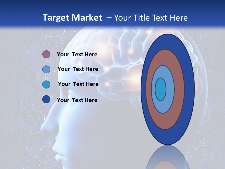 A Human Head With A Circuit Board In The Background PowerPoint Template
