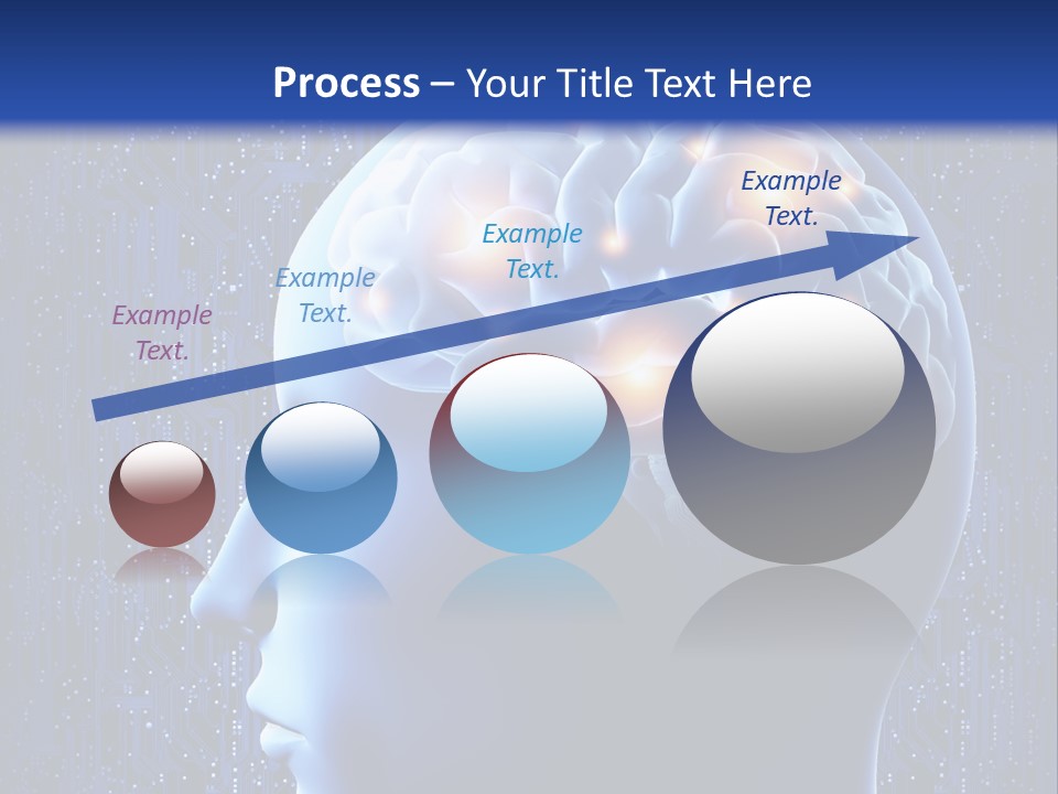 A Human Head With A Circuit Board In The Background PowerPoint Template