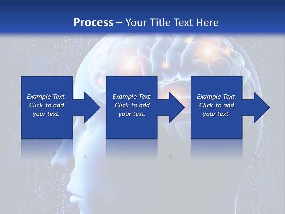 A Human Head With A Circuit Board In The Background PowerPoint Template