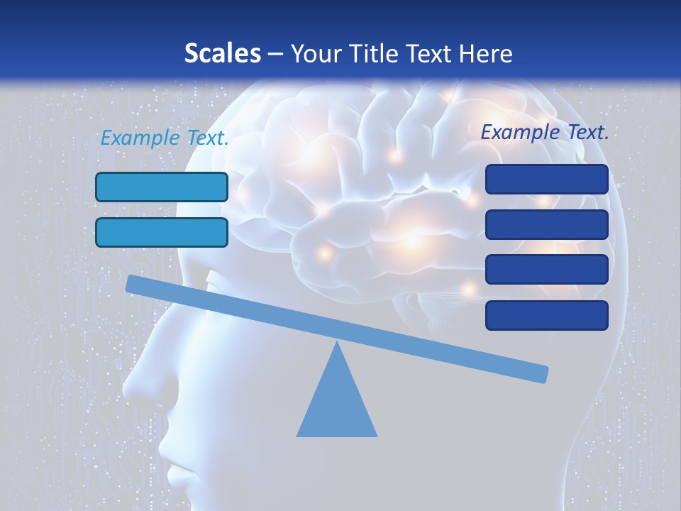 A Human Head With A Circuit Board In The Background PowerPoint Template
