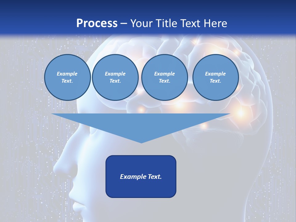 A Human Head With A Circuit Board In The Background PowerPoint Template