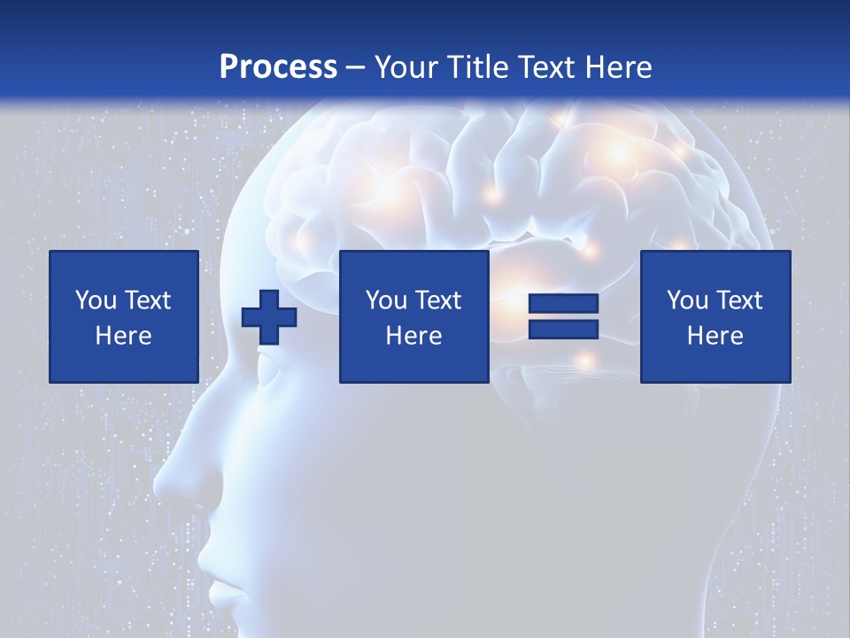 A Human Head With A Circuit Board In The Background PowerPoint Template
