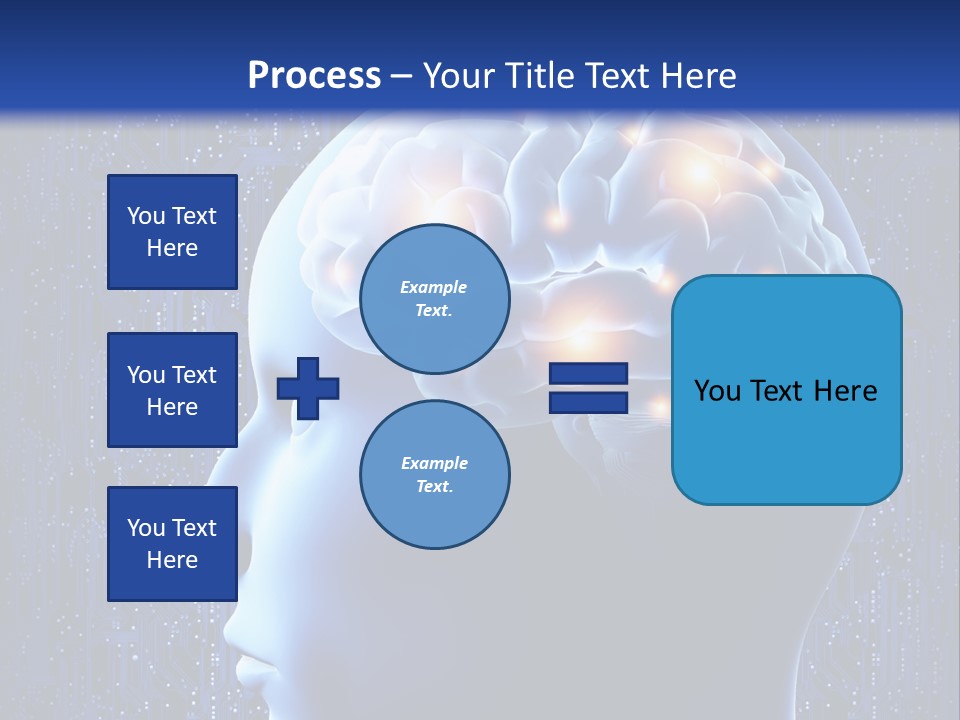A Human Head With A Circuit Board In The Background PowerPoint Template