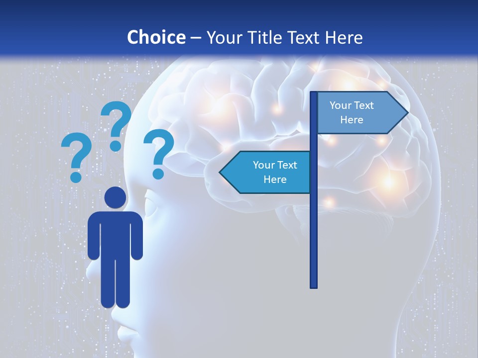 A Human Head With A Circuit Board In The Background PowerPoint Template