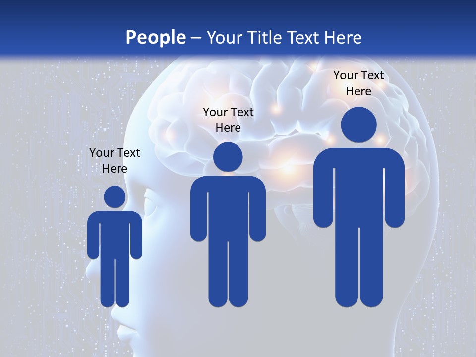 A Human Head With A Circuit Board In The Background PowerPoint Template