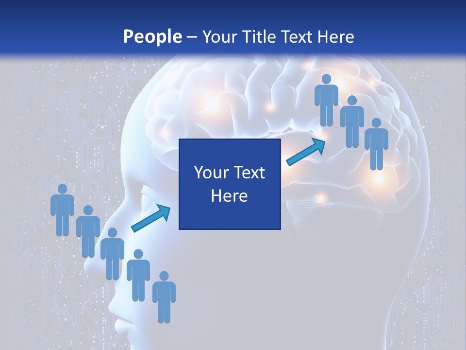 A Human Head With A Circuit Board In The Background PowerPoint Template