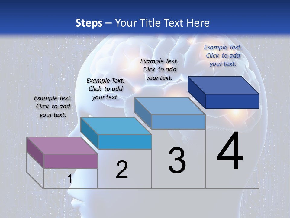 A Human Head With A Circuit Board In The Background PowerPoint Template