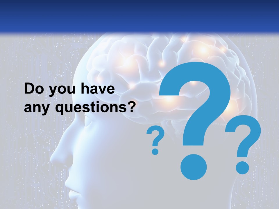 A Human Head With A Circuit Board In The Background PowerPoint Template
