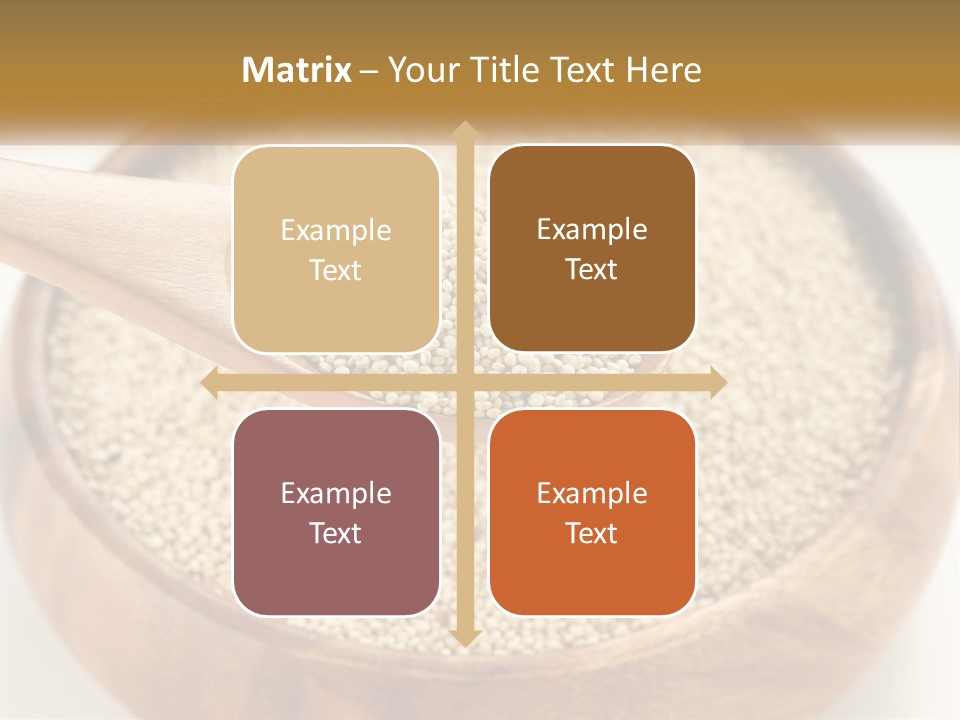 A Wooden Spoon Filled With Sesame Seeds PowerPoint Template