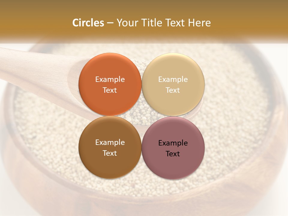 A Wooden Spoon Filled With Sesame Seeds PowerPoint Template