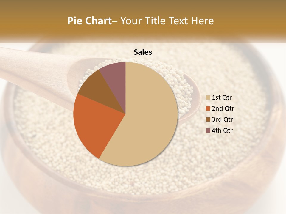 A Wooden Spoon Filled With Sesame Seeds PowerPoint Template
