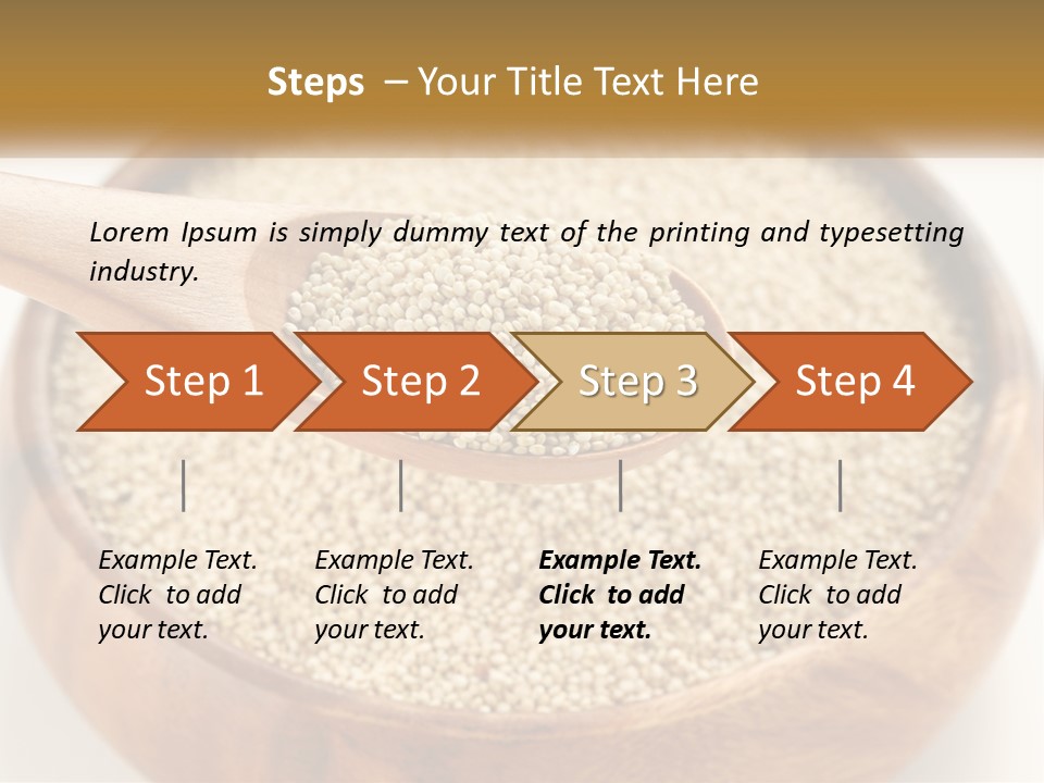 A Wooden Spoon Filled With Sesame Seeds PowerPoint Template