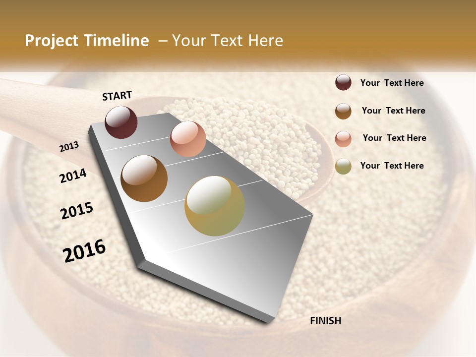 A Wooden Spoon Filled With Sesame Seeds PowerPoint Template