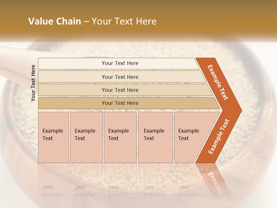 A Wooden Spoon Filled With Sesame Seeds PowerPoint Template