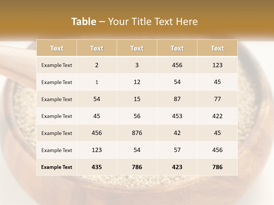 A Wooden Spoon Filled With Sesame Seeds PowerPoint Template