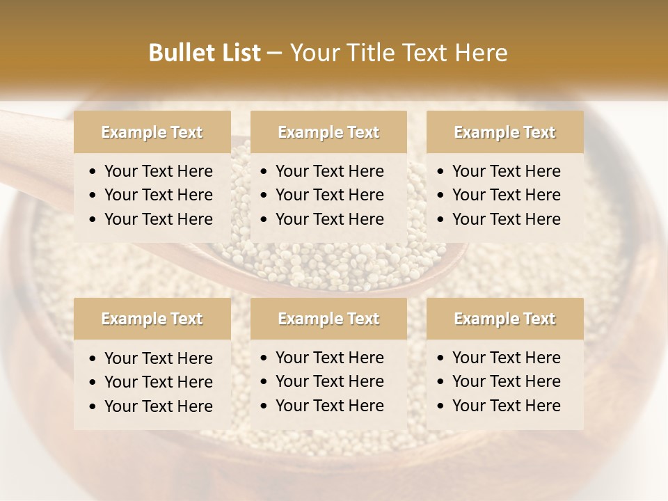 A Wooden Spoon Filled With Sesame Seeds PowerPoint Template