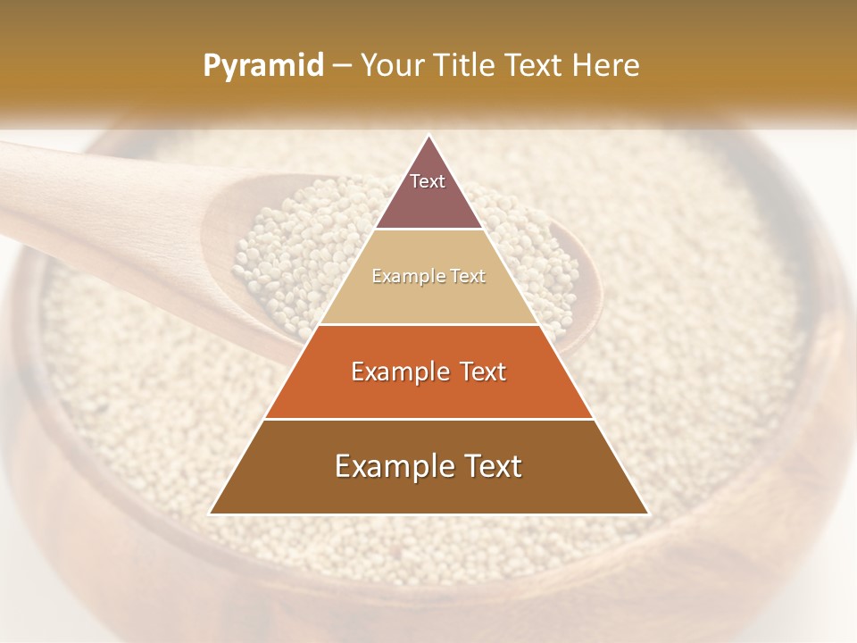 A Wooden Spoon Filled With Sesame Seeds PowerPoint Template