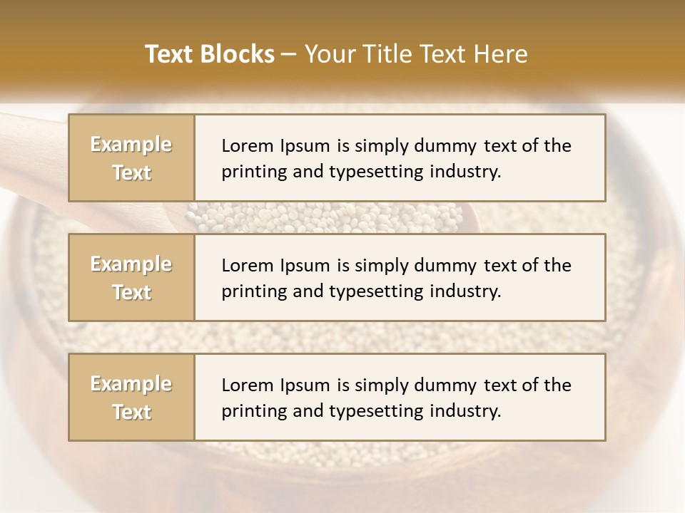 A Wooden Spoon Filled With Sesame Seeds PowerPoint Template