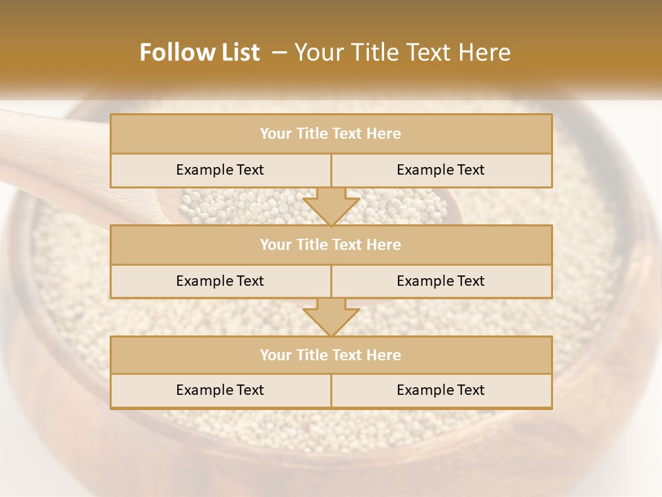A Wooden Spoon Filled With Sesame Seeds PowerPoint Template