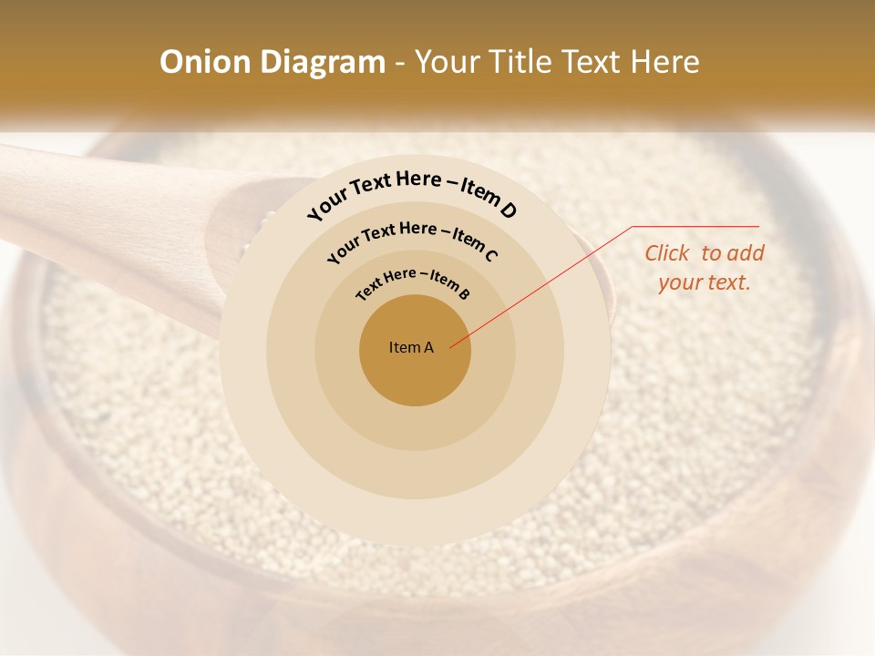 A Wooden Spoon Filled With Sesame Seeds PowerPoint Template
