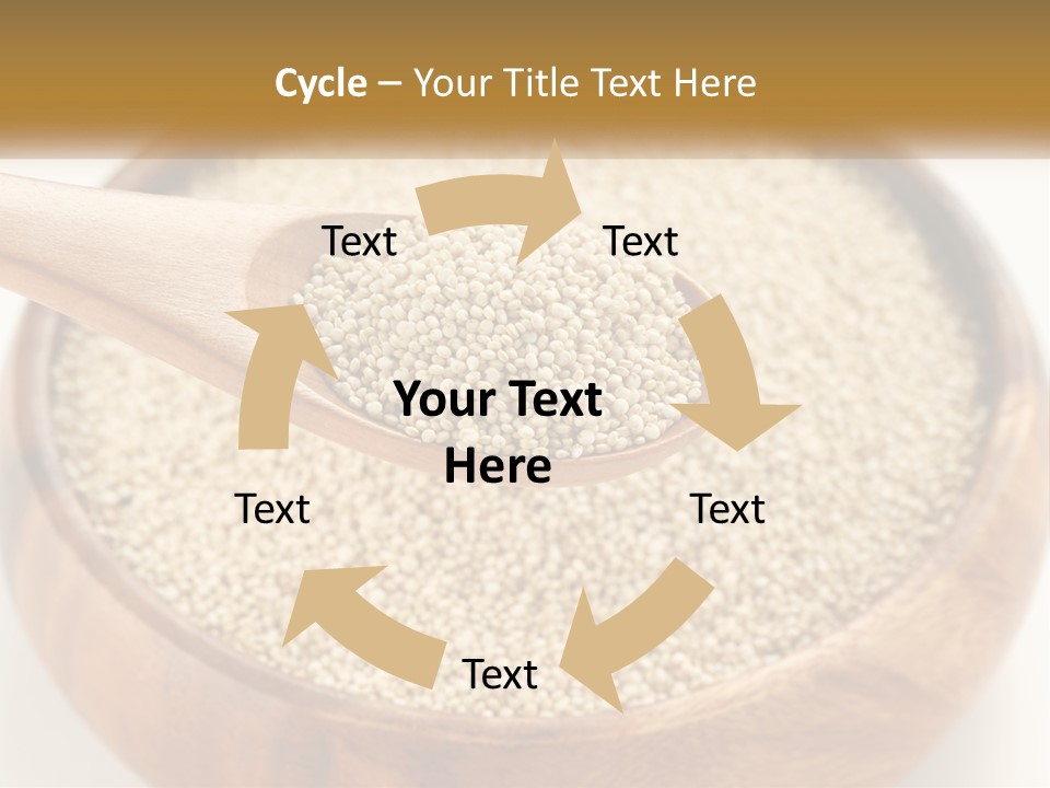 A Wooden Spoon Filled With Sesame Seeds PowerPoint Template