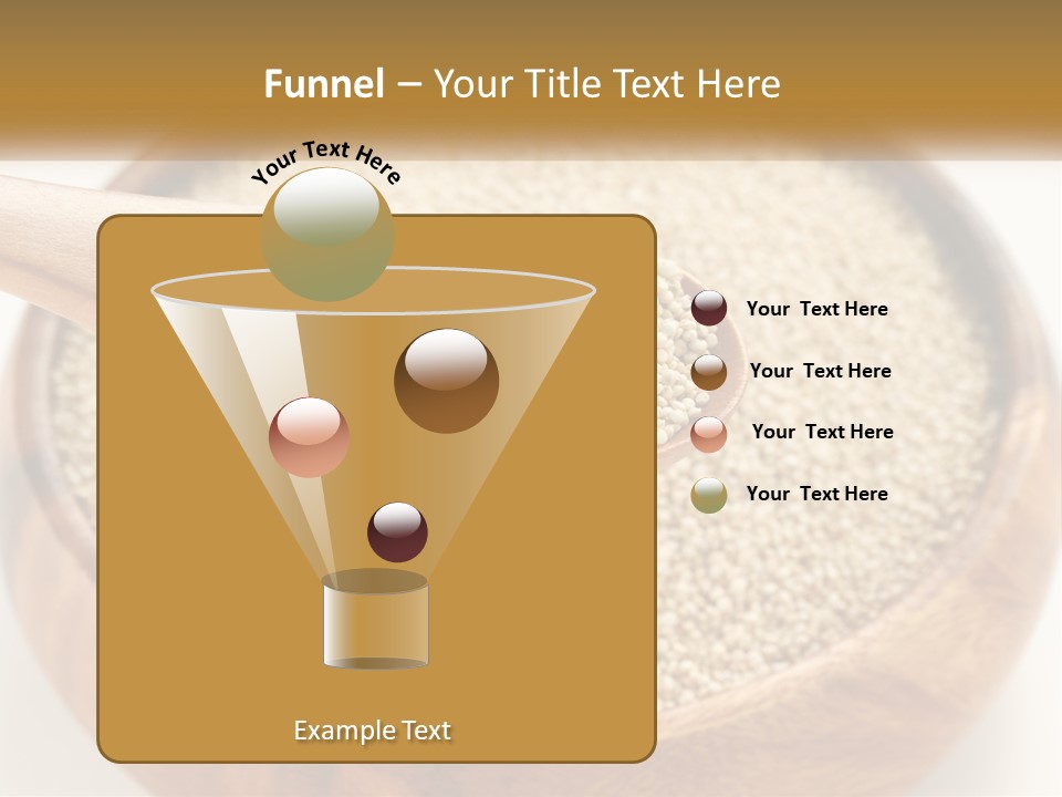 A Wooden Spoon Filled With Sesame Seeds PowerPoint Template