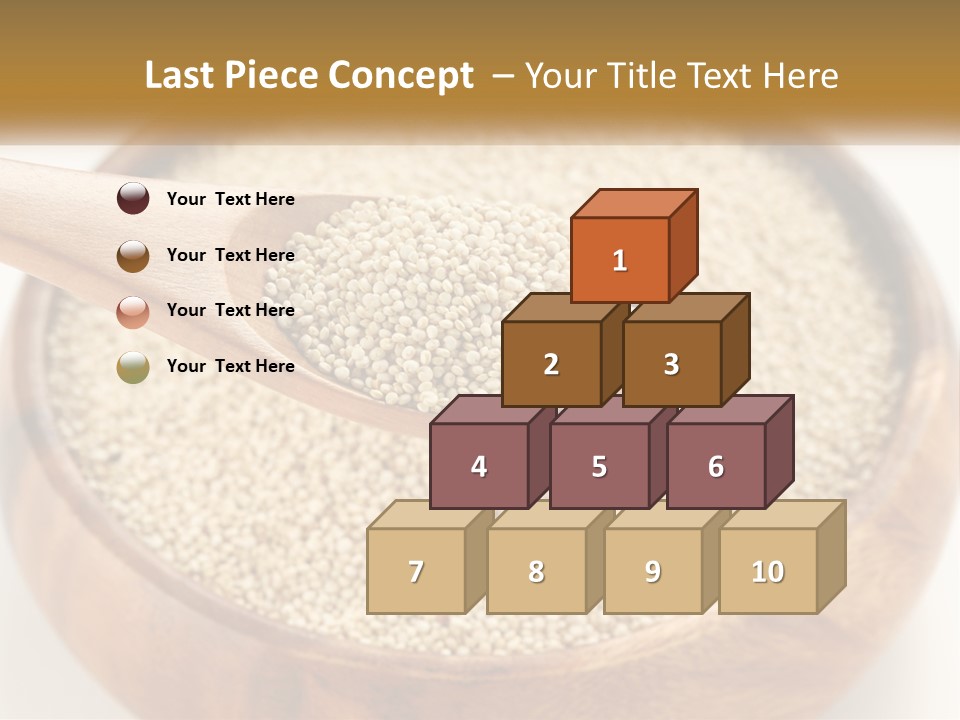 A Wooden Spoon Filled With Sesame Seeds PowerPoint Template
