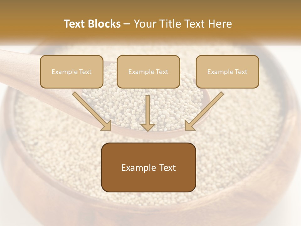 A Wooden Spoon Filled With Sesame Seeds PowerPoint Template