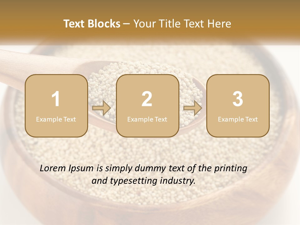A Wooden Spoon Filled With Sesame Seeds PowerPoint Template