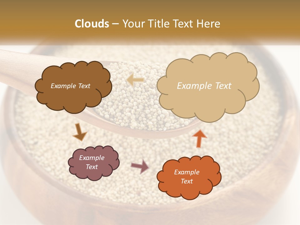 A Wooden Spoon Filled With Sesame Seeds PowerPoint Template