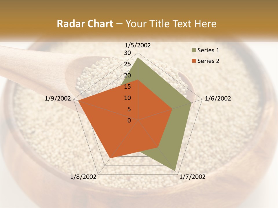 A Wooden Spoon Filled With Sesame Seeds PowerPoint Template
