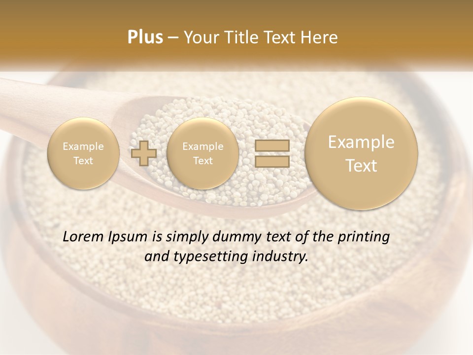 A Wooden Spoon Filled With Sesame Seeds PowerPoint Template