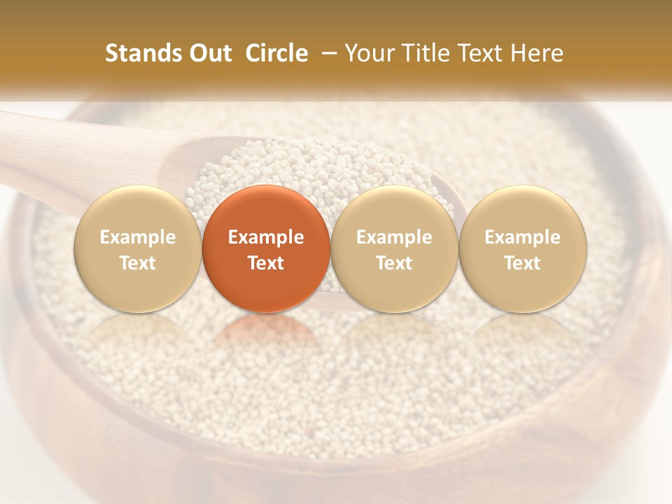 A Wooden Spoon Filled With Sesame Seeds PowerPoint Template