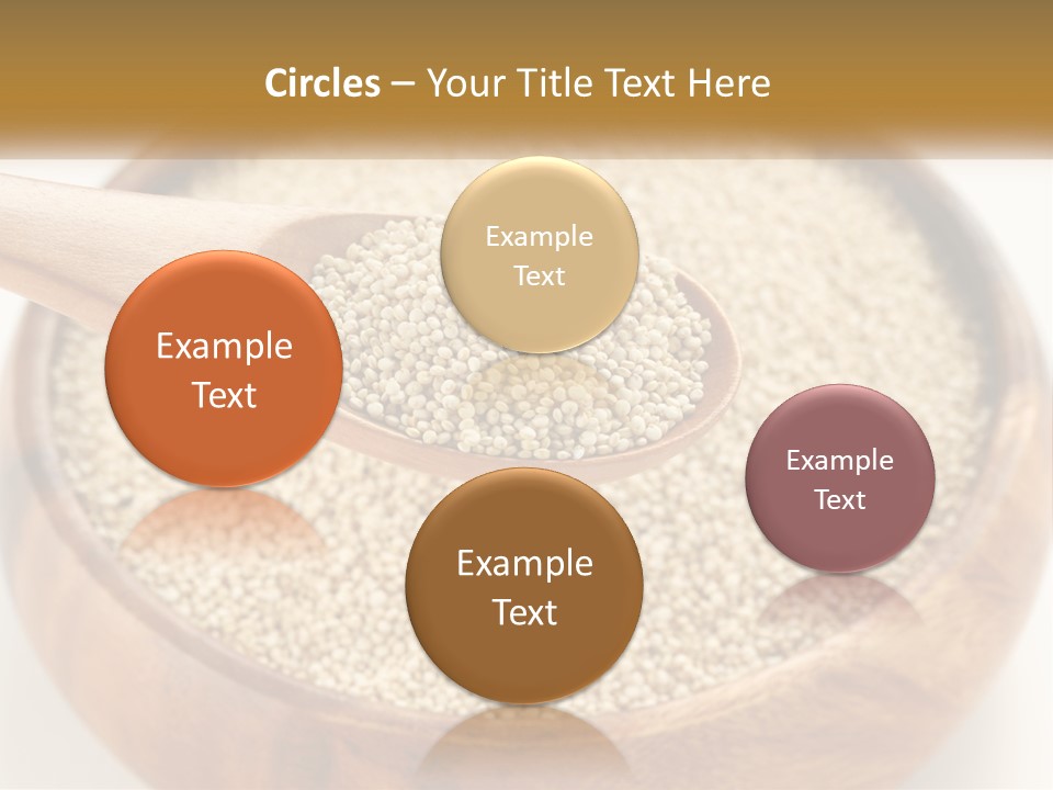 A Wooden Spoon Filled With Sesame Seeds PowerPoint Template