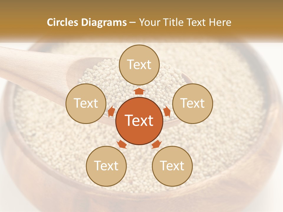 A Wooden Spoon Filled With Sesame Seeds PowerPoint Template