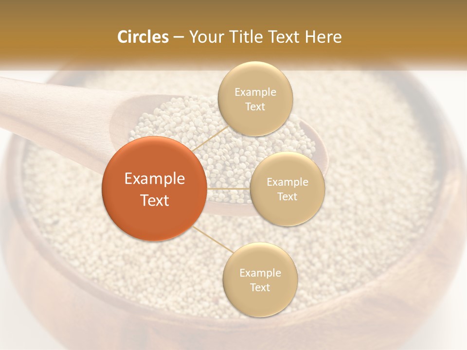 A Wooden Spoon Filled With Sesame Seeds PowerPoint Template