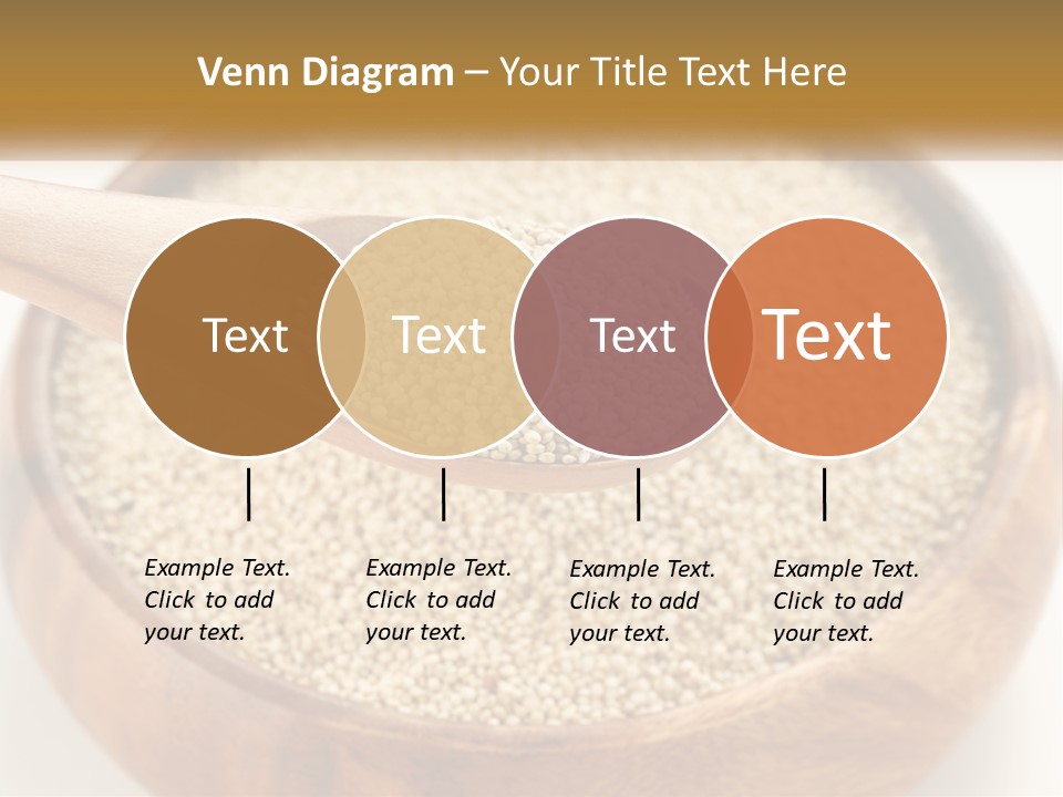 A Wooden Spoon Filled With Sesame Seeds PowerPoint Template
