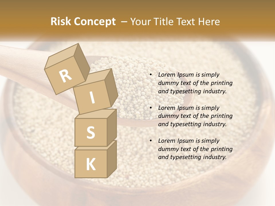 A Wooden Spoon Filled With Sesame Seeds PowerPoint Template