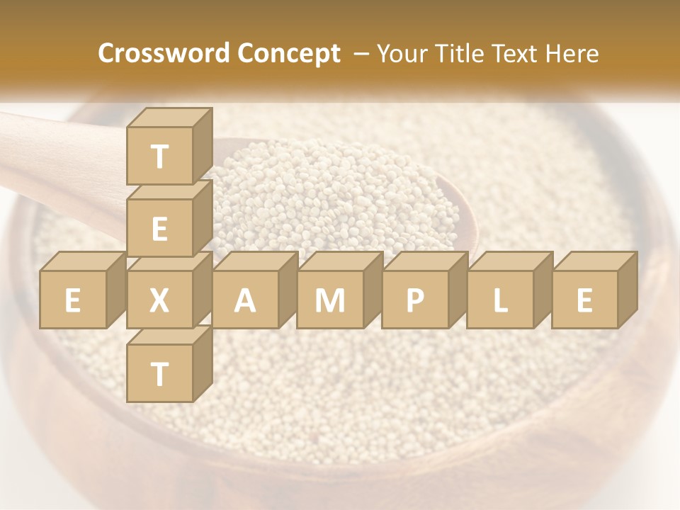 A Wooden Spoon Filled With Sesame Seeds PowerPoint Template