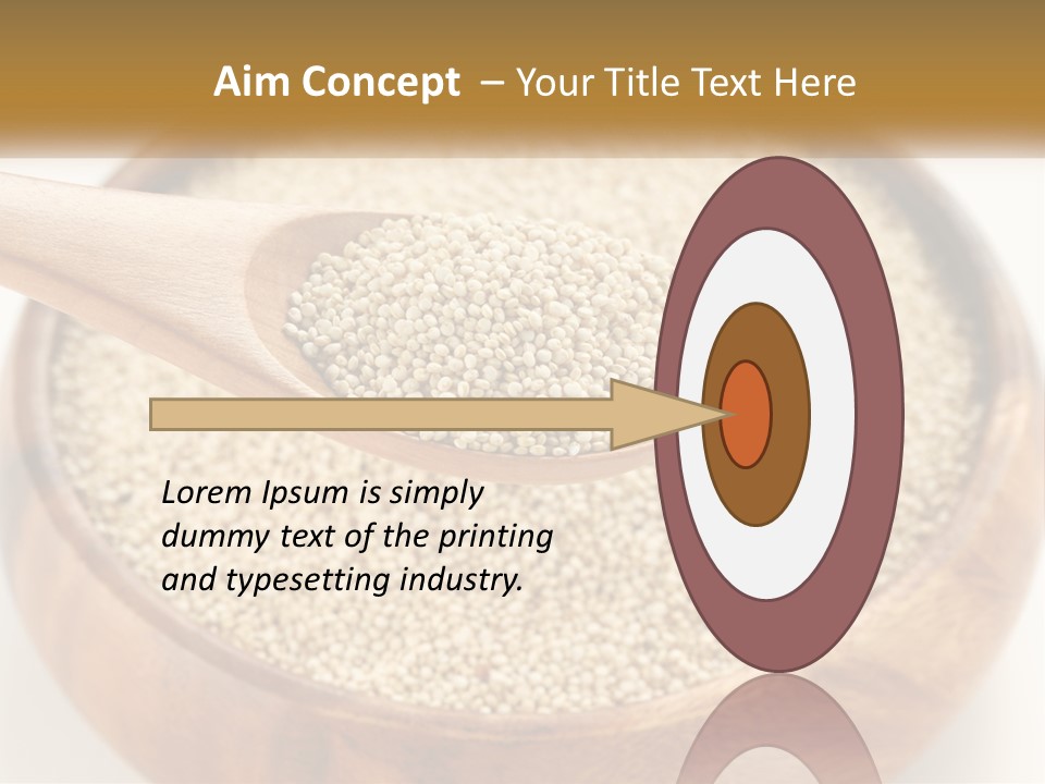 A Wooden Spoon Filled With Sesame Seeds PowerPoint Template