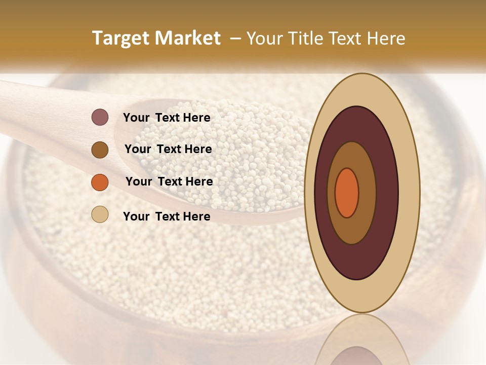A Wooden Spoon Filled With Sesame Seeds PowerPoint Template