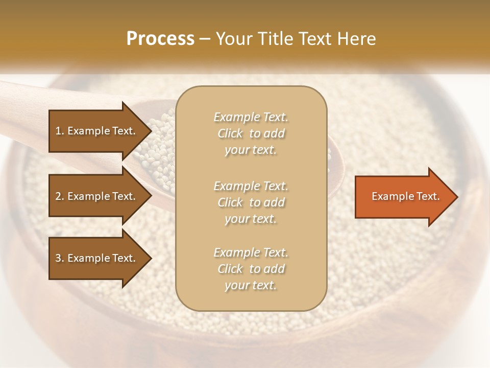 A Wooden Spoon Filled With Sesame Seeds PowerPoint Template