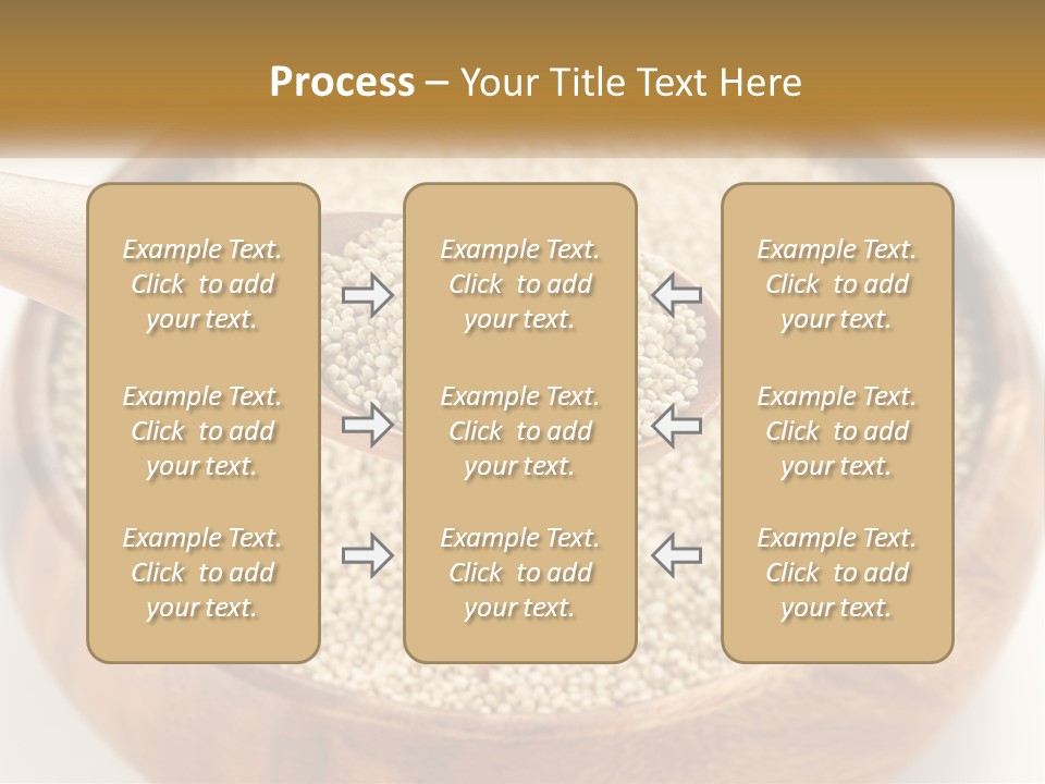 A Wooden Spoon Filled With Sesame Seeds PowerPoint Template