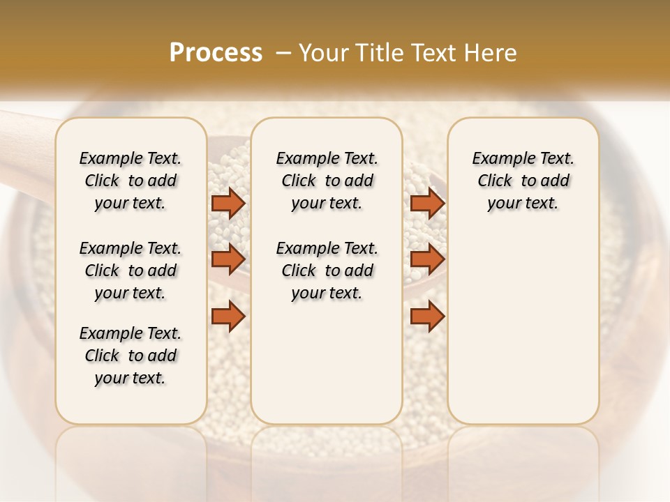 A Wooden Spoon Filled With Sesame Seeds PowerPoint Template